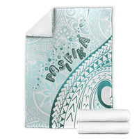 Pasifika Festival Blanket Tribal Pattern Teal Version LT01 - Polynesian Pride