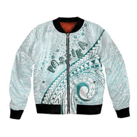 Pasifika Festival Bomber Jacket Tribal Pattern Teal Version LT01 Unisex Teal - Polynesian Pride