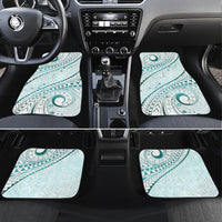 Pasifika Festival Car Mats Tribal Pattern Teal Version LT01 Set 4pcs Teal - Polynesian Pride