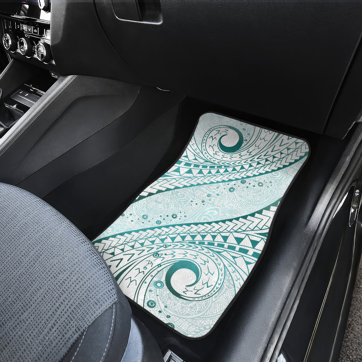 Pasifika Festival Car Mats Tribal Pattern Teal Version LT01 - Polynesian Pride