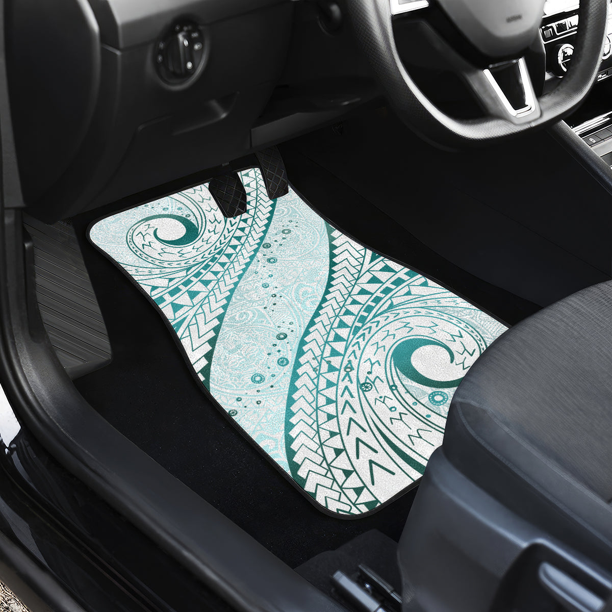 Pasifika Festival Car Mats Tribal Pattern Teal Version LT01 - Polynesian Pride