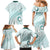 Pasifika Festival Family Matching Mermaid Dress and Hawaiian Shirt Tribal Pattern Teal Version LT01 - Polynesian Pride