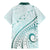 Pasifika Festival Family Matching Mermaid Dress and Hawaiian Shirt Tribal Pattern Teal Version LT01 - Polynesian Pride