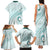 Pasifika Festival Family Matching Tank Maxi Dress and Hawaiian Shirt Tribal Pattern Teal Version LT01 - Polynesian Pride