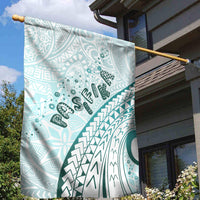 Pasifika Festival Garden Flag Tribal Pattern Teal Version LT01 - Polynesian Pride