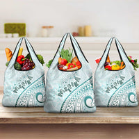 Pasifika Festival Grocery Bag Tribal Pattern Teal Version LT01 3-pack One Size Teal - Polynesian Pride