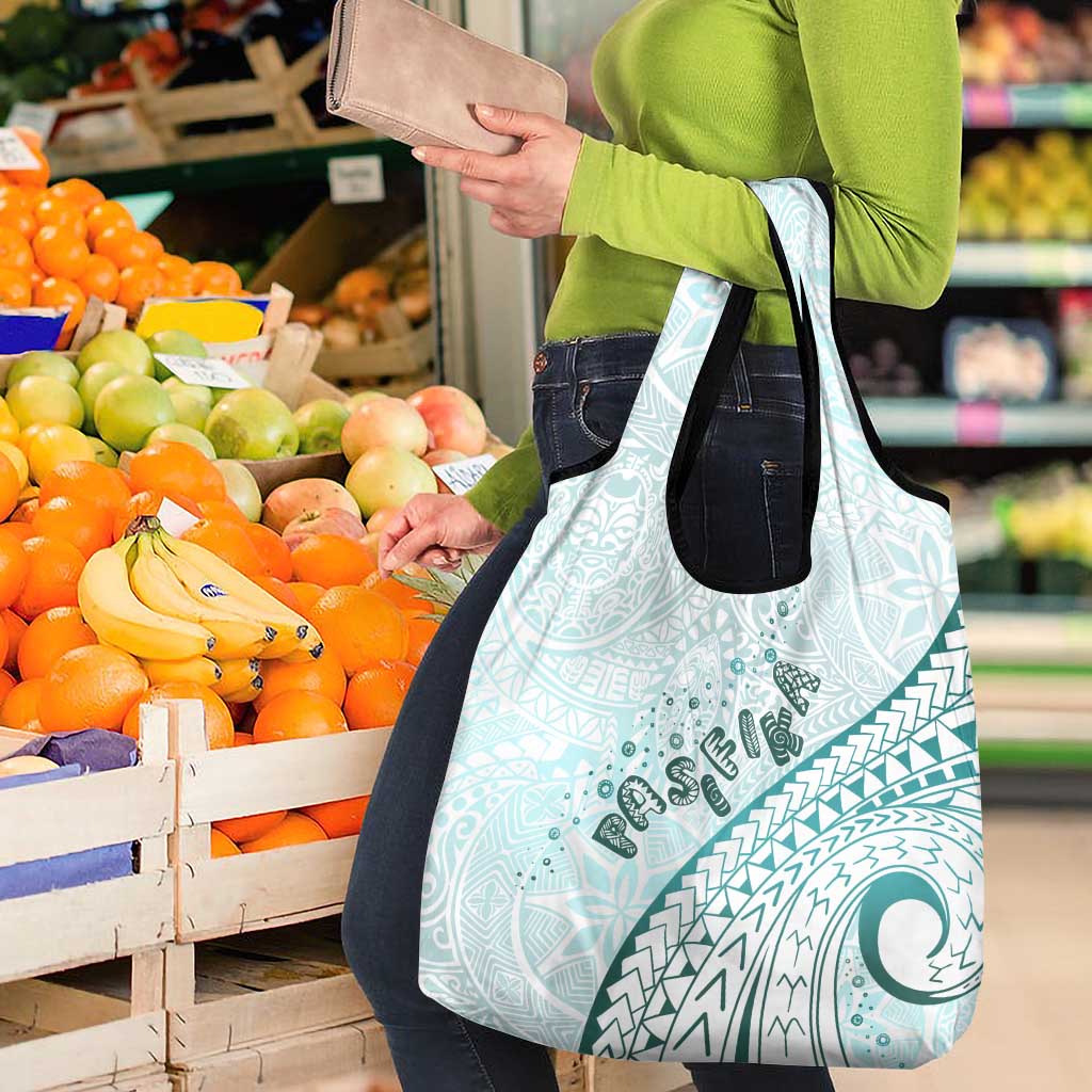Pasifika Festival Grocery Bag Tribal Pattern Teal Version LT01 - Polynesian Pride