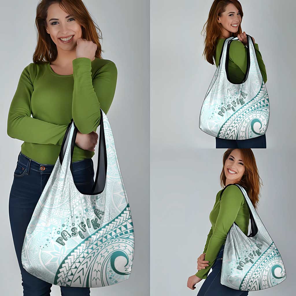 Pasifika Festival Grocery Bag Tribal Pattern Teal Version LT01 - Polynesian Pride