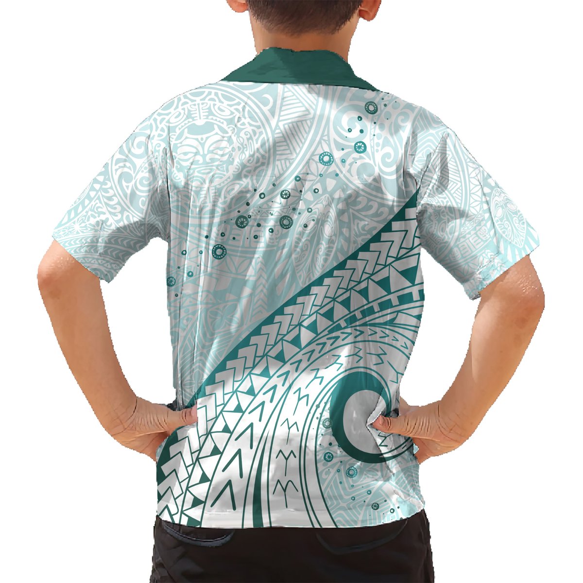 Pasifika Festival Hawaiian Shirt Tribal Pattern Teal Version LT01 - Polynesian Pride