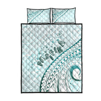 Pasifika Festival Quilt Bed Set Tribal Pattern Teal Version LT01 - Polynesian Pride