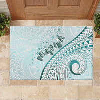 Pasifika Festival Rubber Doormat Tribal Pattern Teal Version LT01 - Polynesian Pride