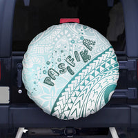 Pasifika Festival Spare Tire Cover Tribal Pattern Teal Version LT01 - Polynesian Pride