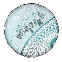 Pasifika Festival Spare Tire Cover Tribal Pattern Teal Version LT01 - Polynesian Pride