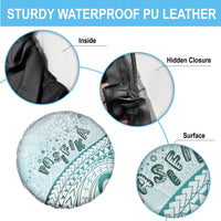 Pasifika Festival Spare Tire Cover Tribal Pattern Teal Version LT01 - Polynesian Pride