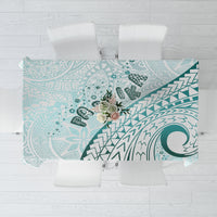 Pasifika Festival Tablecloth Tribal Pattern Teal Version LT01 Teal - Polynesian Pride