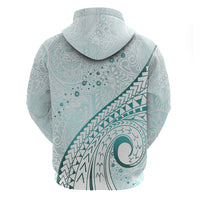 Pasifika Festival Zip Hoodie Tribal Pattern Teal Version LT01 - Polynesian Pride