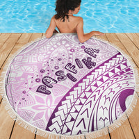 Pasifika Festival Beach Blanket Tribal Pattern Lilac Version LT01 - Polynesian Pride