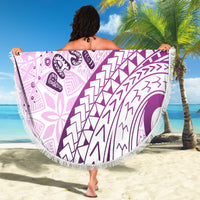 Pasifika Festival Beach Blanket Tribal Pattern Lilac Version LT01 - Polynesian Pride