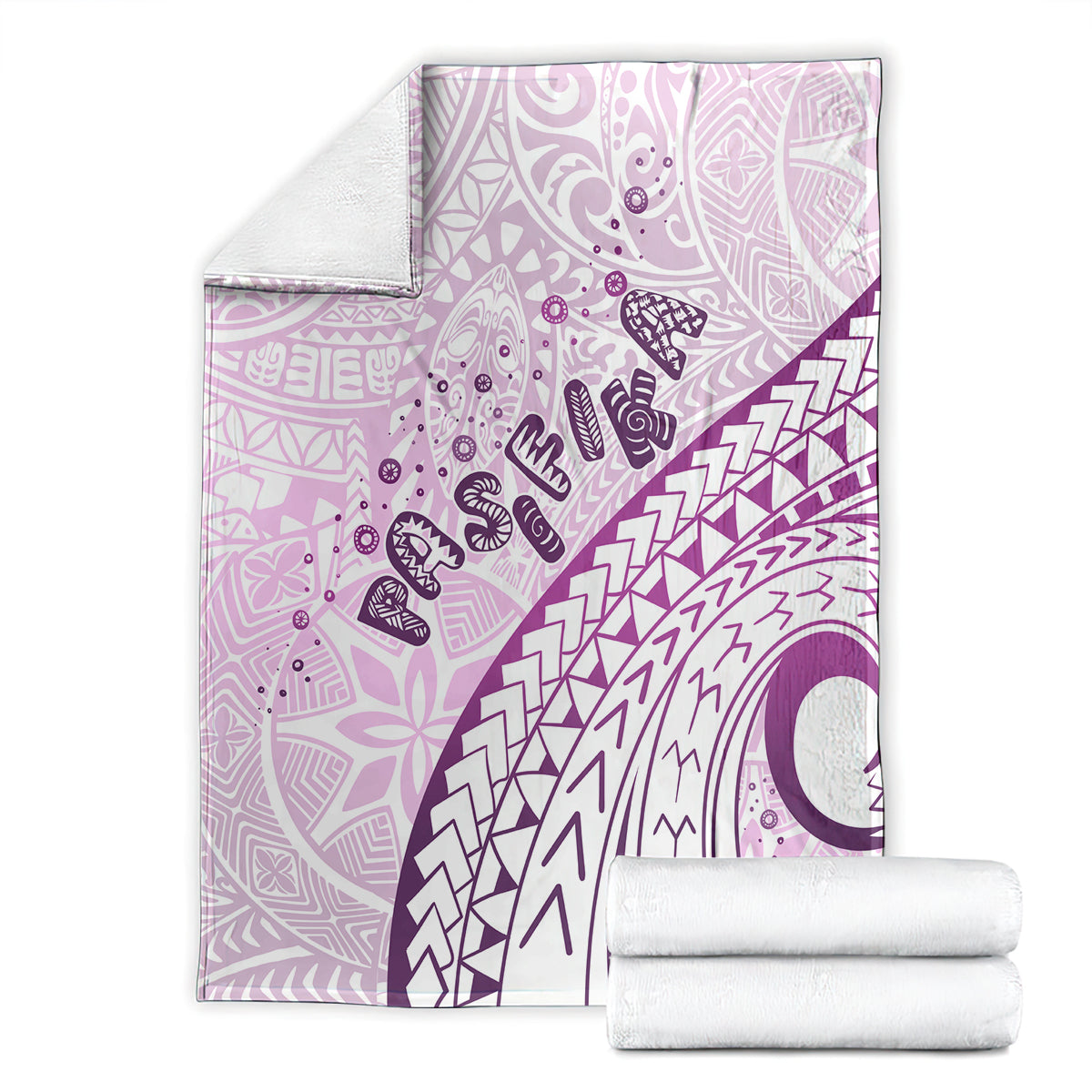 Pasifika Festival Blanket Tribal Pattern Lilac Version LT01 - Polynesian Pride