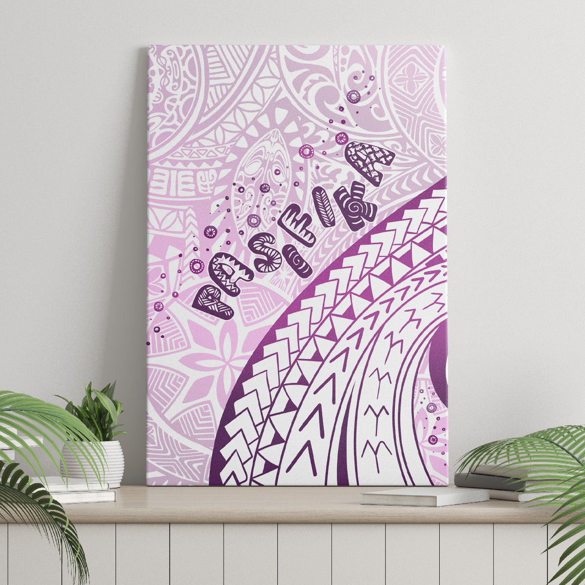 Pasifika Festival Canvas Wall Art Tribal Pattern Lilac Version LT01 - Polynesian Pride