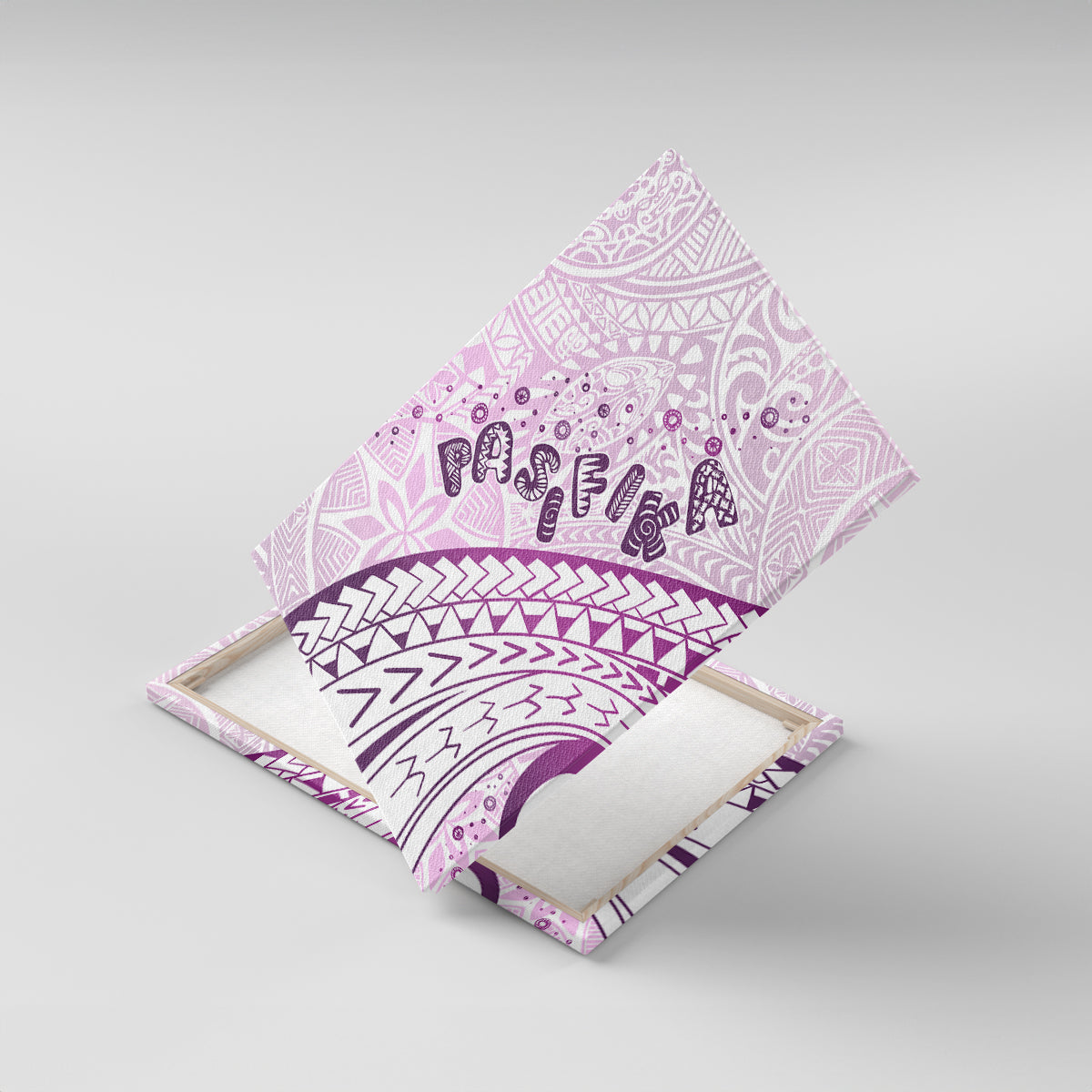 Pasifika Festival Canvas Wall Art Tribal Pattern Lilac Version LT01 With Frame Purple - Polynesian Pride