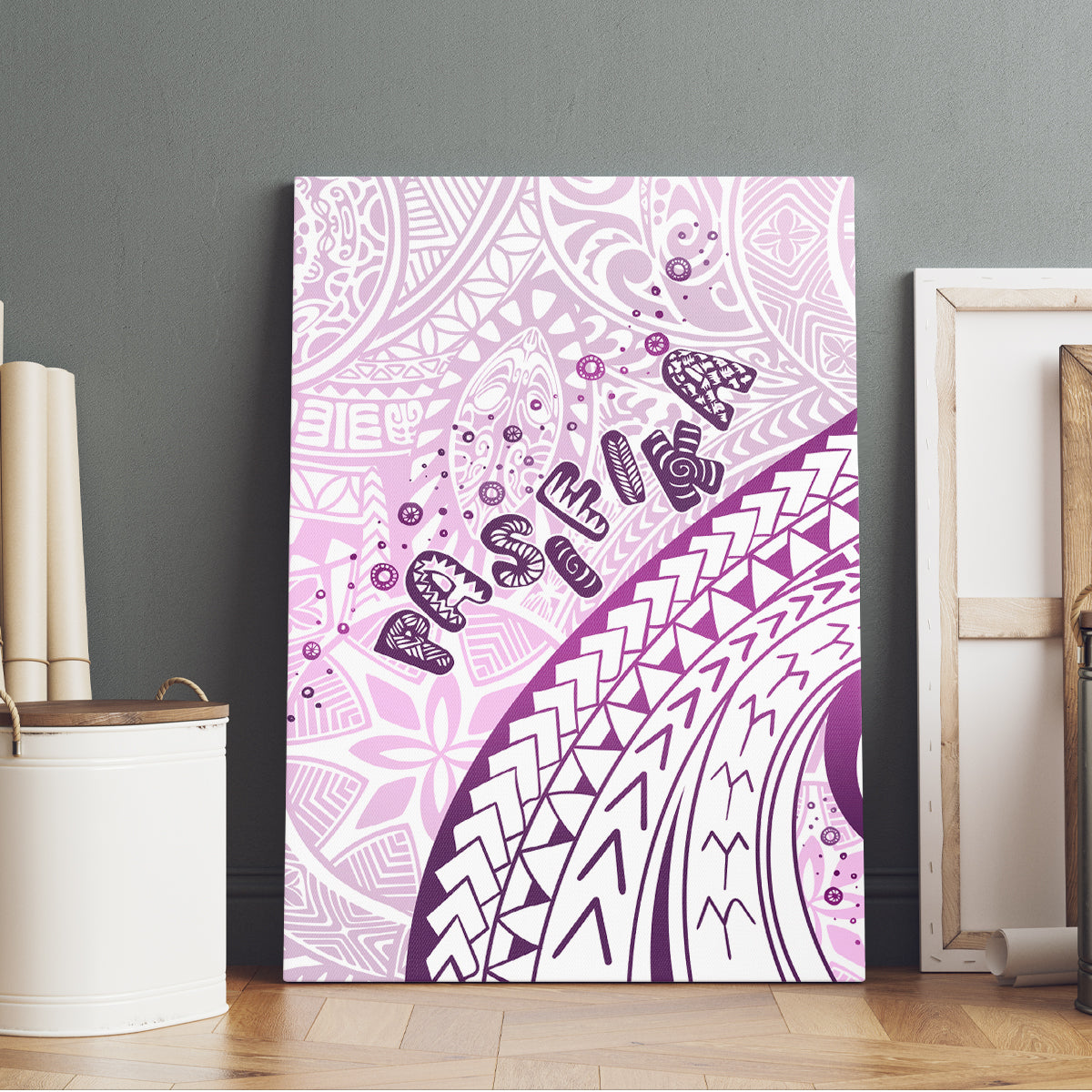Pasifika Festival Canvas Wall Art Tribal Pattern Lilac Version LT01 - Polynesian Pride