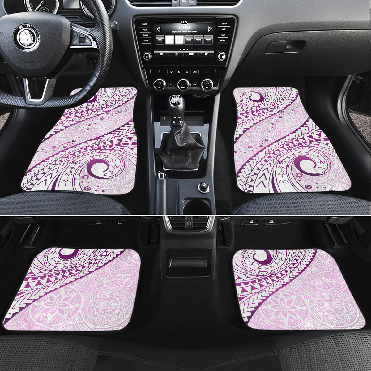 Pasifika Festival Car Mats Tribal Pattern Lilac Version