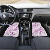 Pasifika Festival Car Mats Tribal Pattern Lilac Version LT01 Set 2pcs - Front Purple - Polynesian Pride