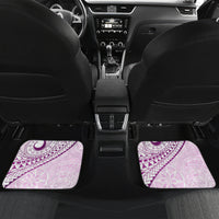 Pasifika Festival Car Mats Tribal Pattern Lilac Version LT01 Set 2pcs - Back Purple - Polynesian Pride