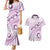 Pasifika Festival Couples Matching Mermaid Dress and Hawaiian Shirt Tribal Pattern Lilac Version LT01 Purple - Polynesian Pride