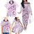 Pasifika Festival Family Matching Off Shoulder Long Sleeve Dress and Hawaiian Shirt Tribal Pattern Lilac Version LT01 - Polynesian Pride