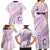 Pasifika Festival Family Matching Off Shoulder Maxi Dress and Hawaiian Shirt Tribal Pattern Lilac Version LT01 - Polynesian Pride