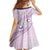 Pasifika Festival Family Matching Off Shoulder Short Dress and Hawaiian Shirt Tribal Pattern Lilac Version LT01 - Polynesian Pride