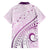 Pasifika Festival Family Matching Puletasi and Hawaiian Shirt Tribal Pattern Lilac Version LT01 - Polynesian Pride