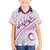 Pasifika Festival Family Matching Short Sleeve Bodycon Dress and Hawaiian Shirt Tribal Pattern Lilac Version LT01 Son's Shirt Purple - Polynesian Pride