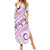 Pasifika Festival Family Matching Summer Maxi Dress and Hawaiian Shirt Tribal Pattern Lilac Version LT01 Mom's Dress Purple - Polynesian Pride