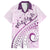 Pasifika Festival Family Matching Tank Maxi Dress and Hawaiian Shirt Tribal Pattern Lilac Version LT01 Dad's Shirt - Short Sleeve Purple - Polynesian Pride