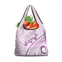 Pasifika Festival Grocery Bag Tribal Pattern Lilac Version LT01 1-pack One Size Purple - Polynesian Pride