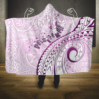 Pasifika Festival Hooded Blanket Tribal Pattern Lilac Version LT01 One Size Purple - Polynesian Pride