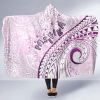 Pasifika Festival Hooded Blanket Tribal Pattern Lilac Version LT01 - Polynesian Pride
