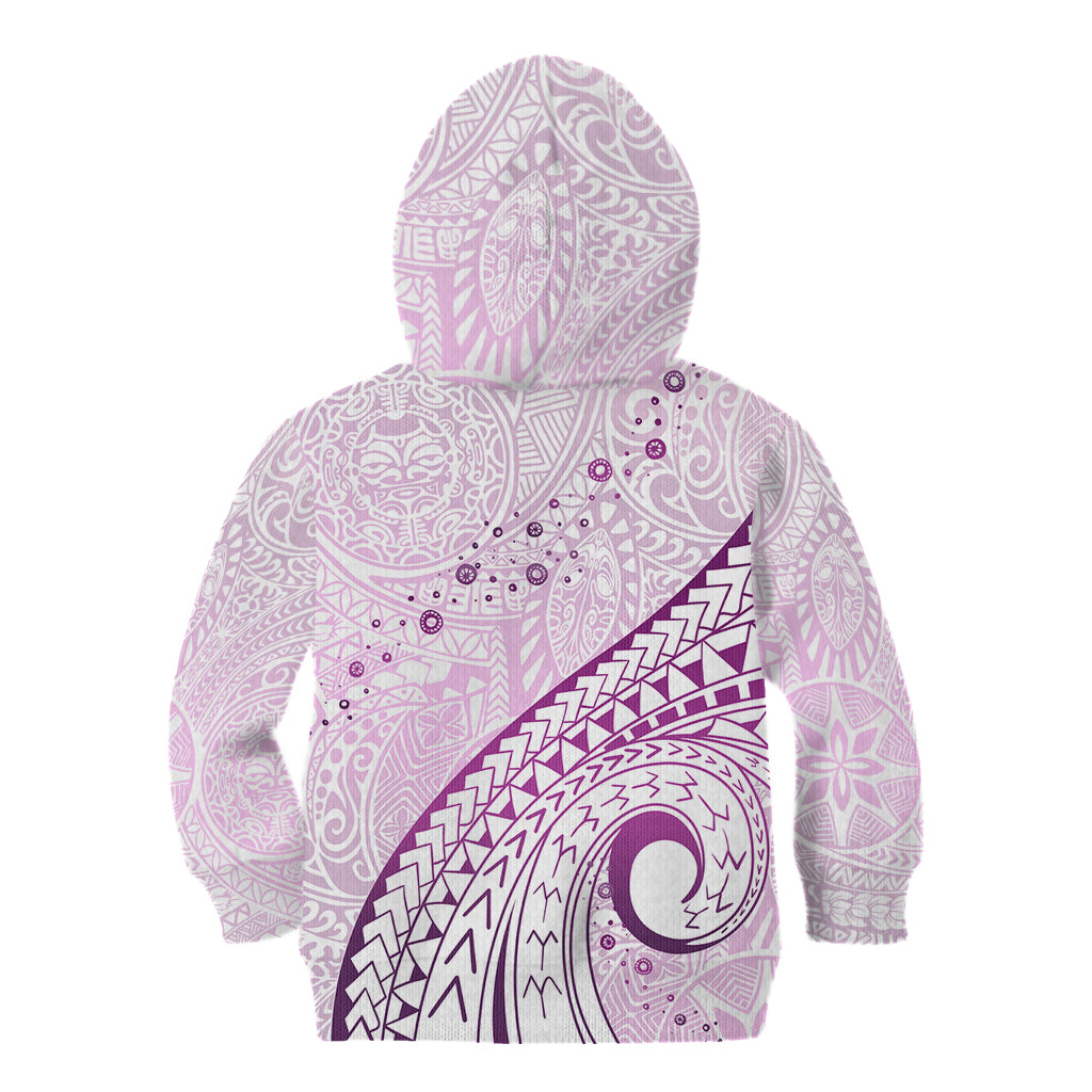 Pasifika Festival Kid Hoodie Tribal Pattern Lilac Version LT01 - Polynesian Pride