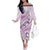 Pasifika Festival Off The Shoulder Long Sleeve Dress Tribal Pattern Lilac Version LT01 Women Purple - Polynesian Pride