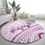 Pasifika Festival Round Carpet Tribal Pattern Lilac Version