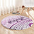 Pasifika Festival Round Carpet Tribal Pattern Lilac Version