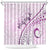 Pasifika Festival Shower Curtain Tribal Pattern Lilac Version