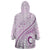 Pasifika Festival Wearable Blanket Hoodie Tribal Pattern Lilac Version LT01 - Polynesian Pride