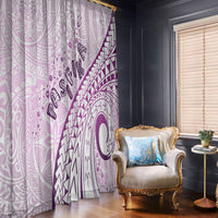 Pasifika Festival Window Curtain Tribal Pattern Lilac Version LT01 - Polynesian Pride