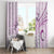 Pasifika Festival Window Curtain Tribal Pattern Lilac Version