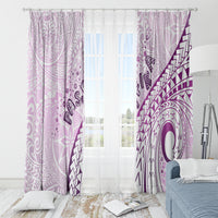 Pasifika Festival Window Curtain Tribal Pattern Lilac Version LT01 - Polynesian Pride