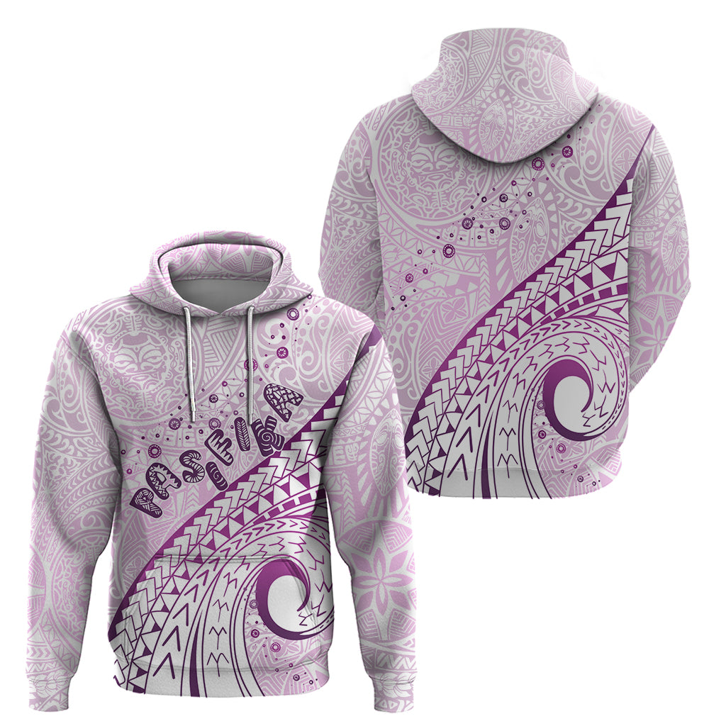 Pasifika Festival Zip Hoodie Tribal Pattern Lilac Version LT01 - Polynesian Pride